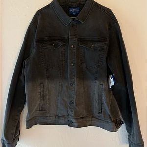 Mens XXL Arizona faded ombré jean jacket, NWT